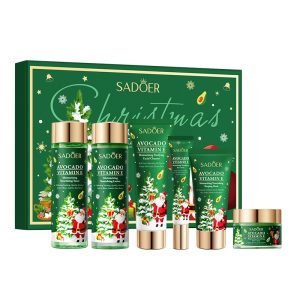 SADOER Christmas Avocado Vitamin E Moisturizing Nourishing 6-piece Set