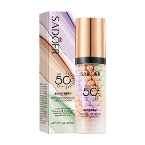 SADOER Three-Color Sunscreen And Complexion Correcting Cream SPF50+ PA+++